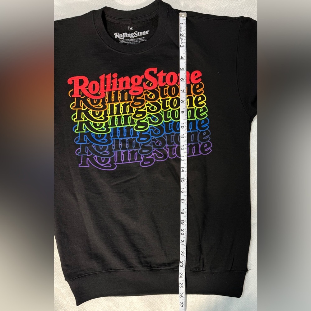 The Rolling Stones, womens black crew neck sweatshirt - Picture 9 of 12